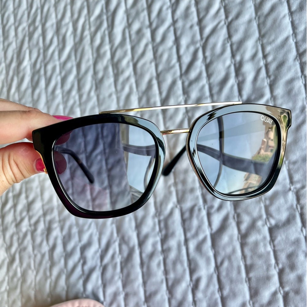 Quay Polarized Sweet Dreams Black and Gold Sunglasses